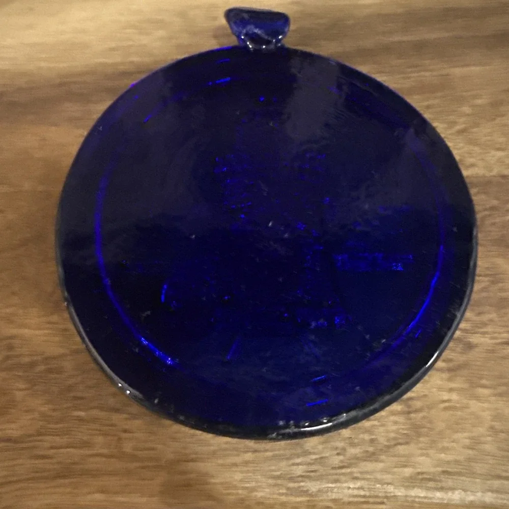 Blue Art Glass Suncatcher Ornament Lighthouse 4